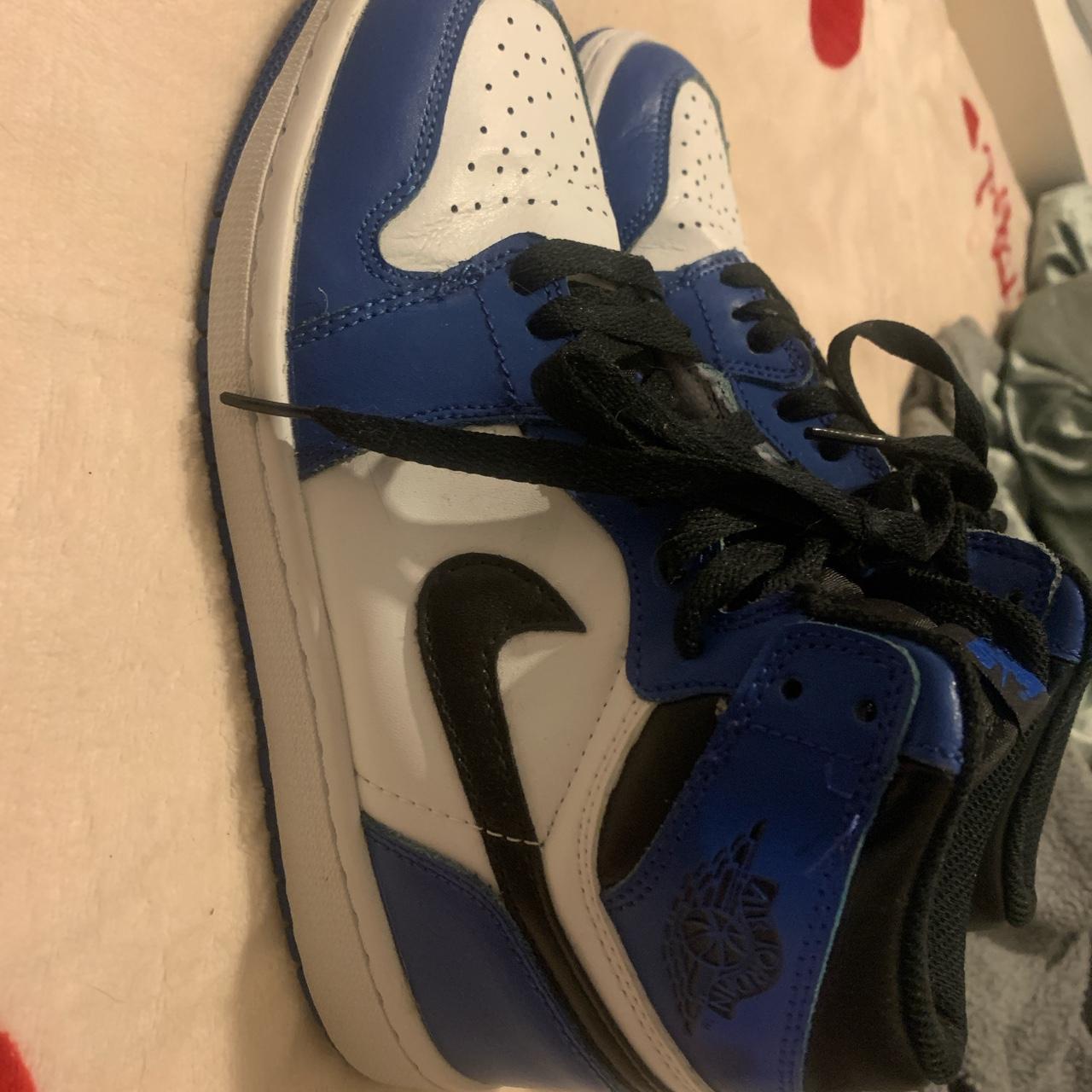 jordan ones blue white and black