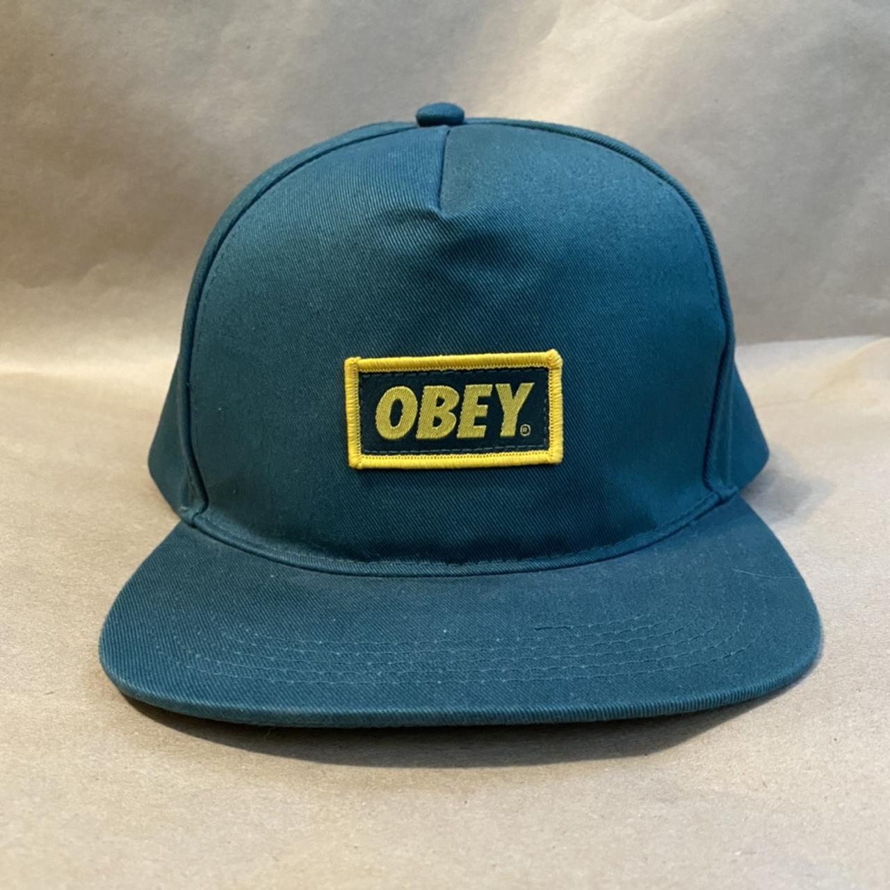 OBEY Clothing Sample Sale Snapback Hat Maroon and - Depop