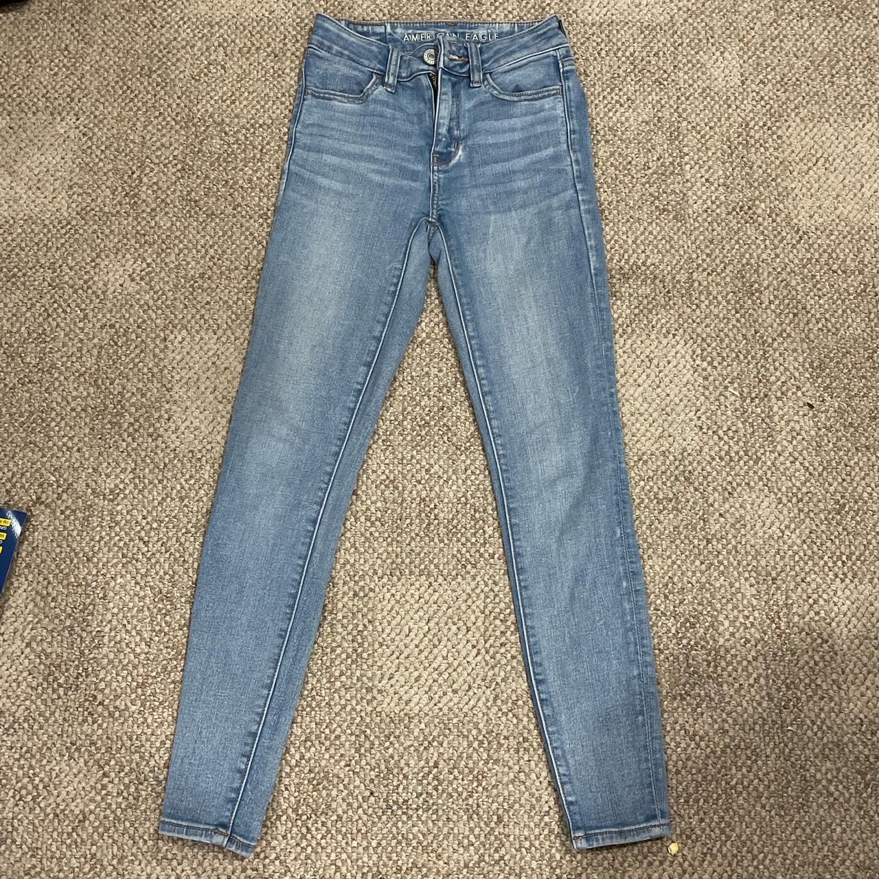 00 American eagle skinny jeans ~ super stretch light... - Depop