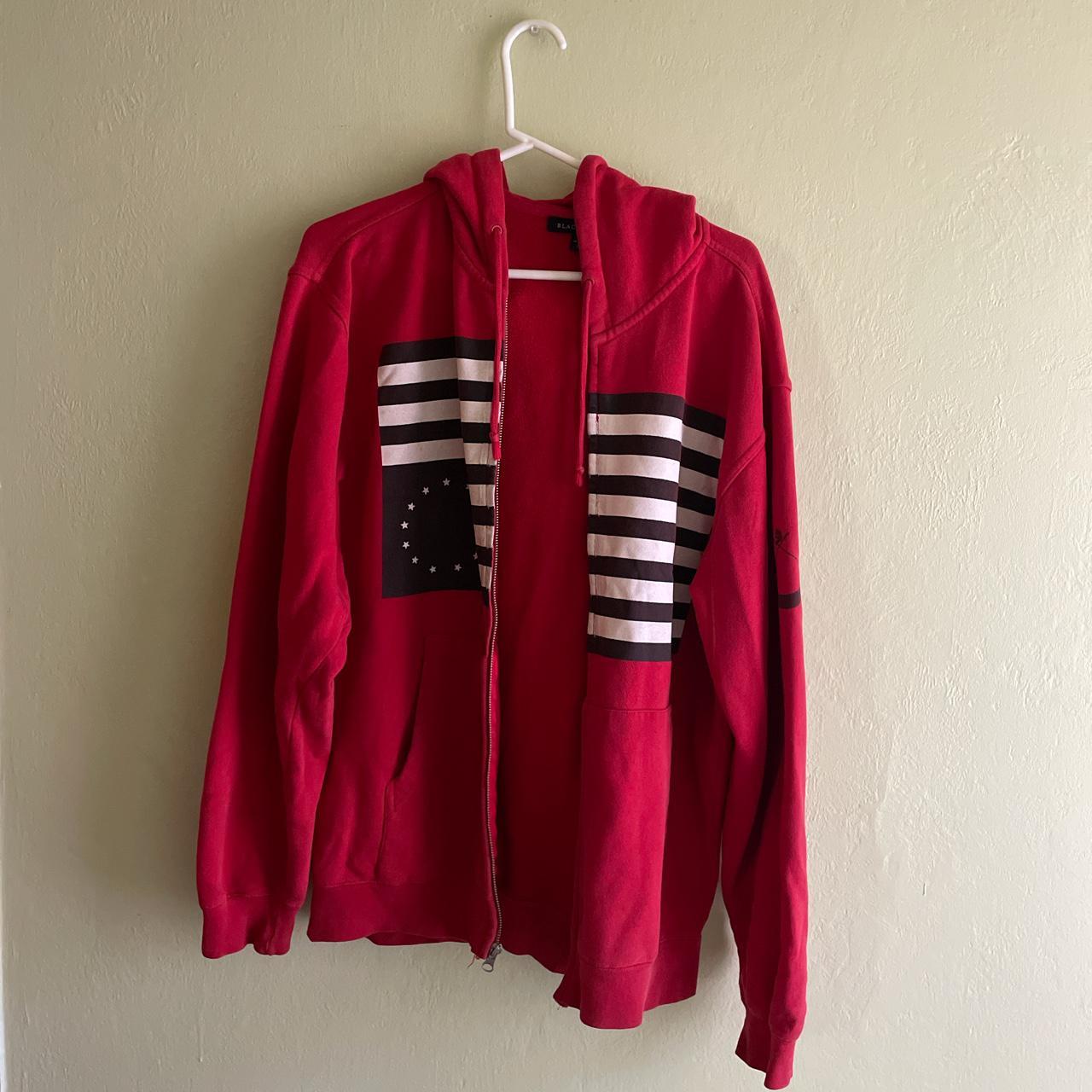 Black Scale Hooded Jacket Red. Graphic and jacket... Depop