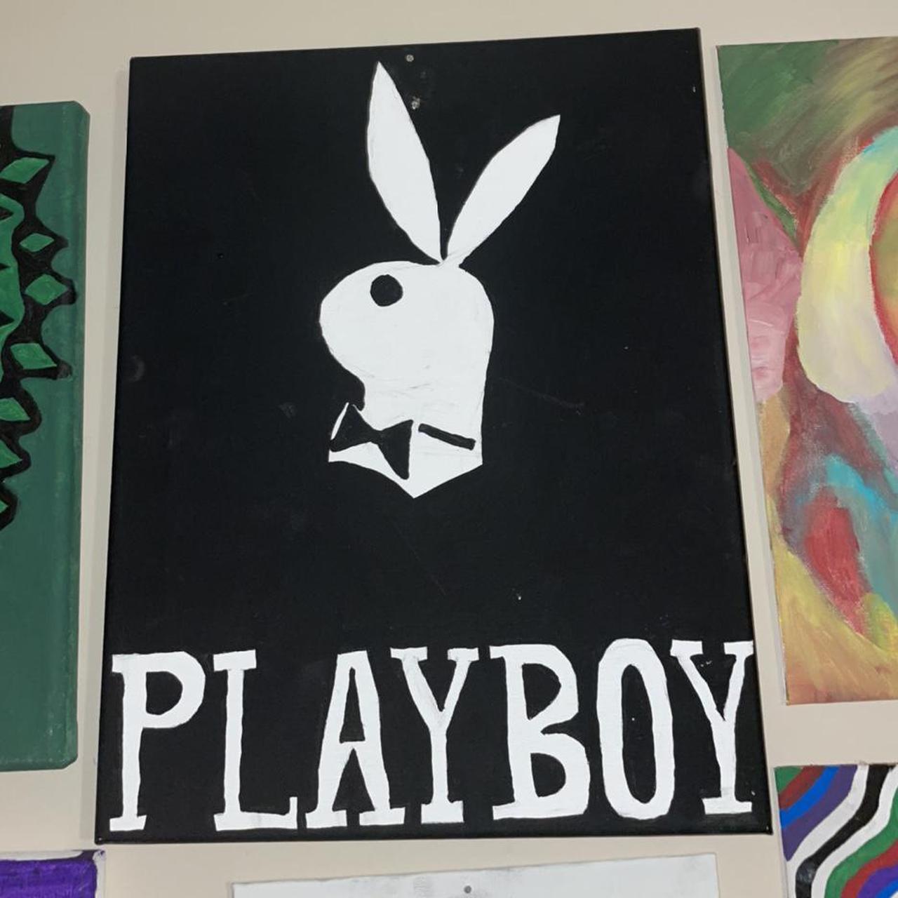 Playboy Black and White Paintings | Depop