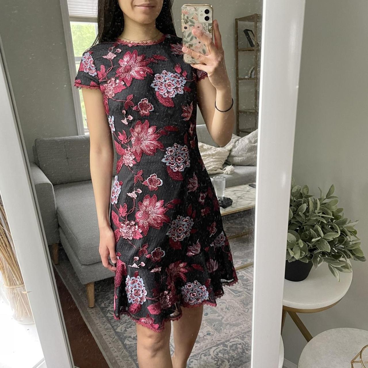 Aidan By Aidan Mattox Floral Lace Dress In good Depop