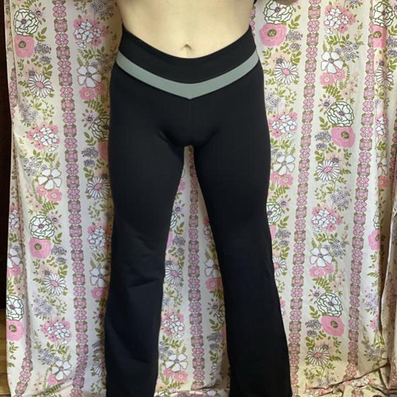 Wide leg lululemon size 8 yoga pants one tiny hole... - Depop