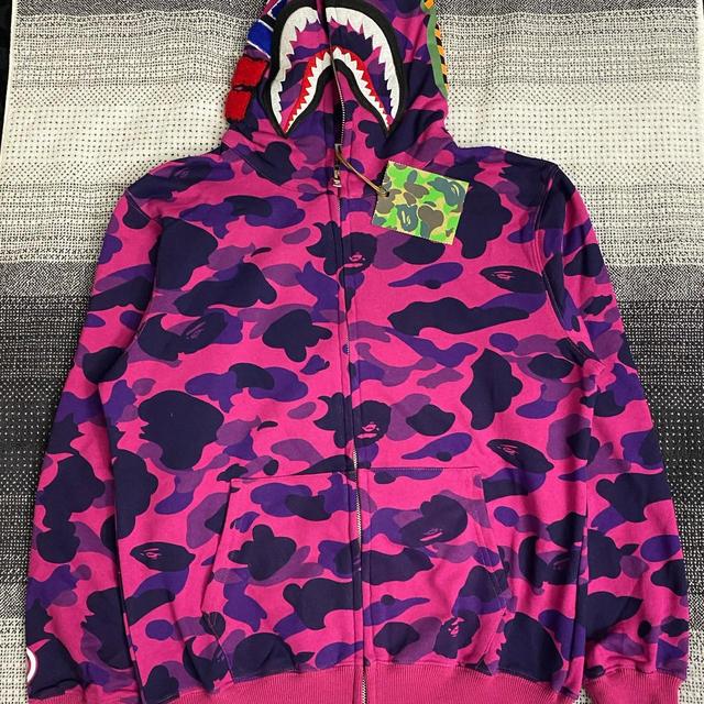 purple bape jacket