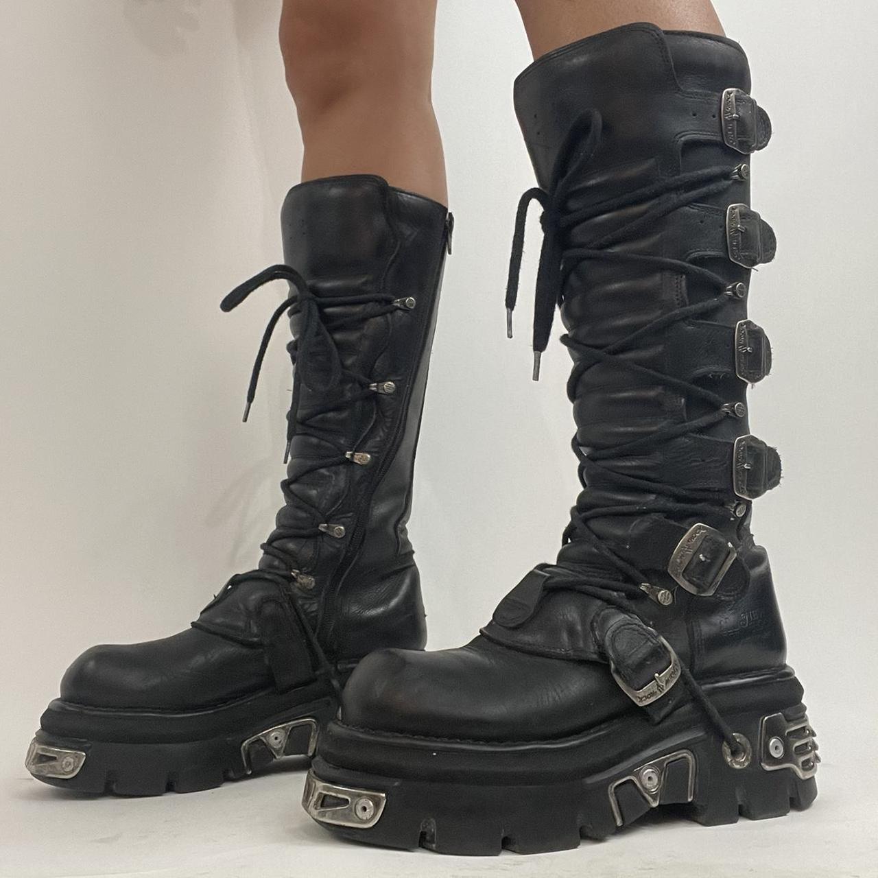 vintage new rock boots these boots are mf UNITS and... - Depop