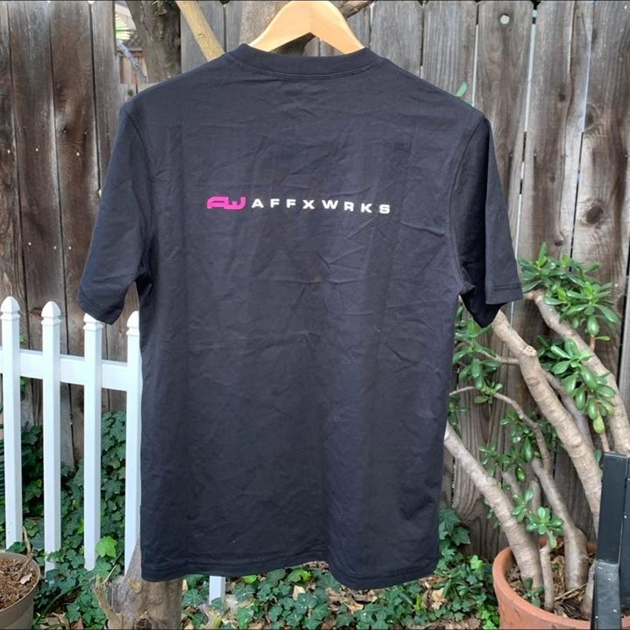 Affix Men's Black and Pink T-shirt