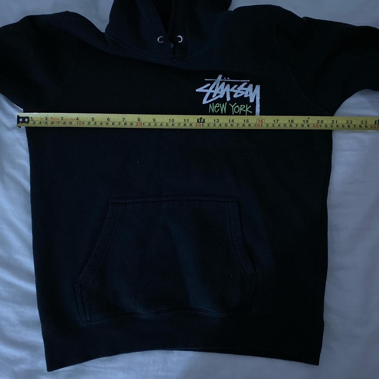 measurements for stussy hoodie xx around 21 inches... Depop