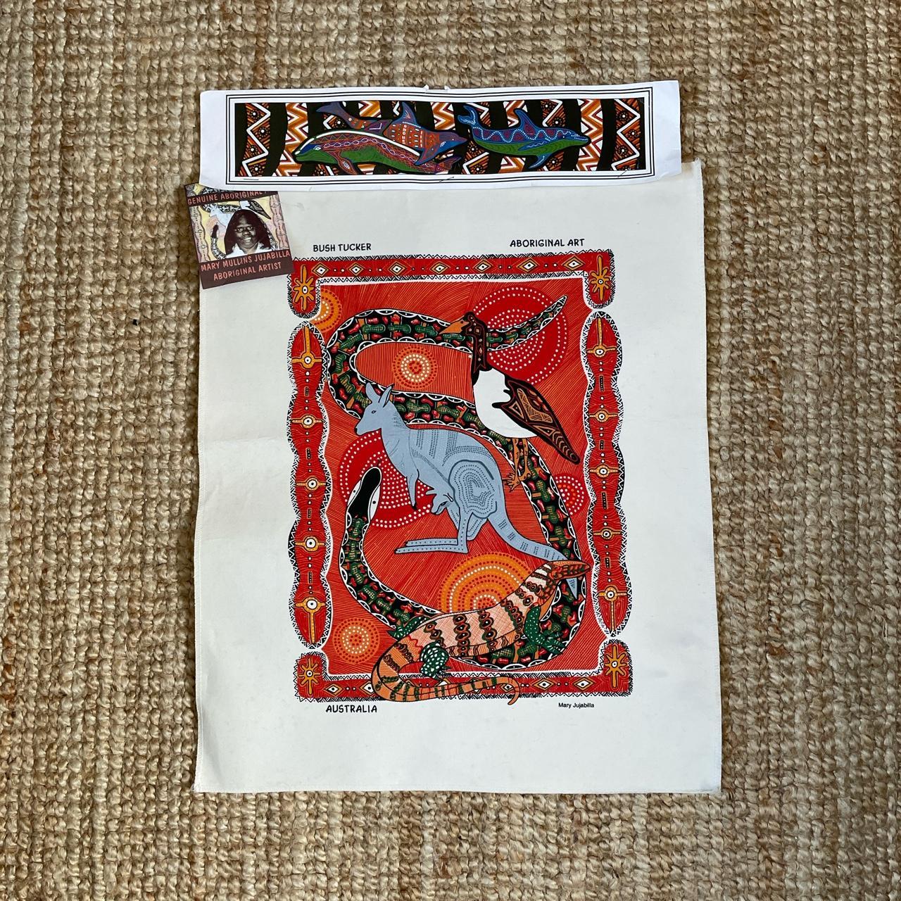 オーストラリアのアボリジナルアート「Bush Tucker」 Boho Bush Tucker Aboriginal Art by Mary Mullins | Depop