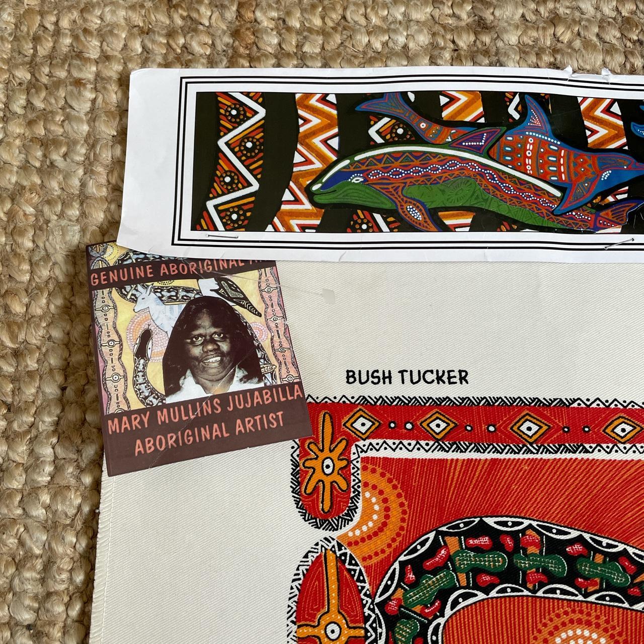 オーストラリアのアボリジナルアート「Bush Tucker」 Boho Bush Tucker Aboriginal Art by Mary Mullins | Depop