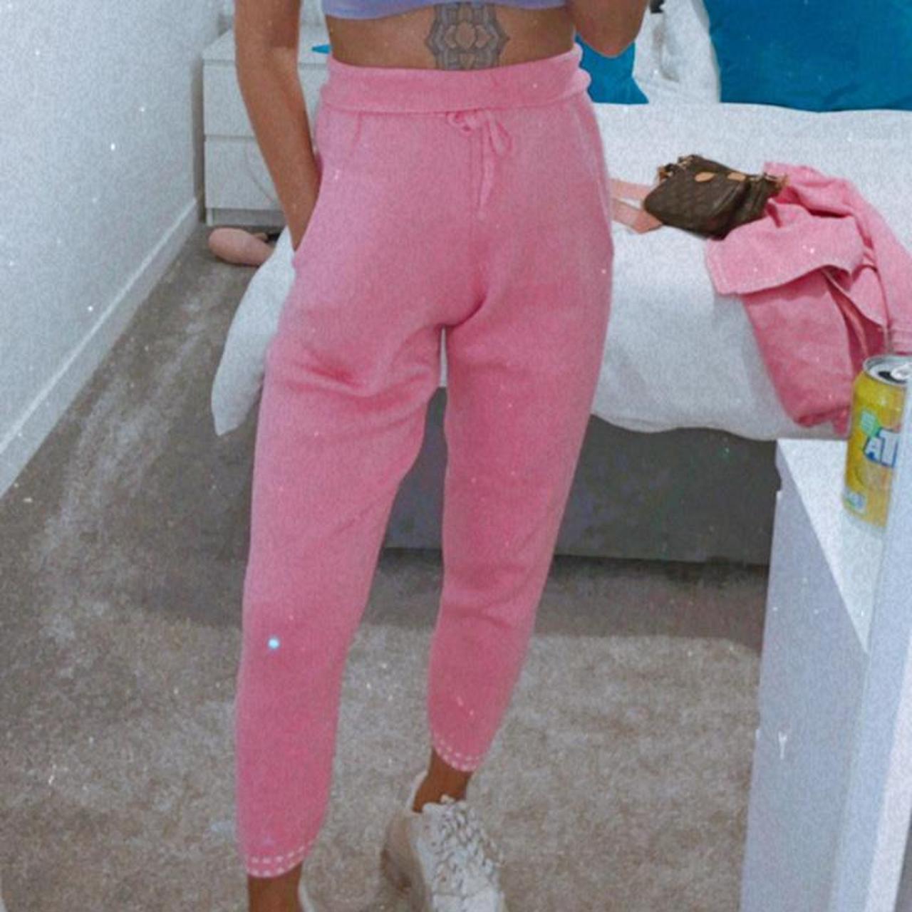 Pink glamify loungewear set with zip detail Only... Depop