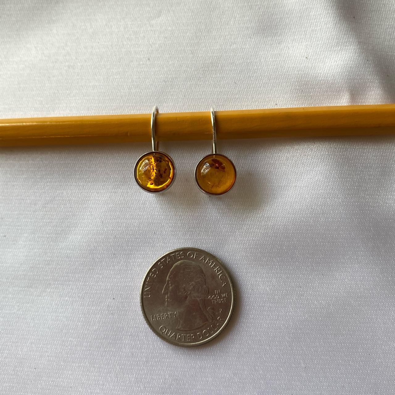 Genuine Amber Earrings Stamped 925 Sterling... Depop