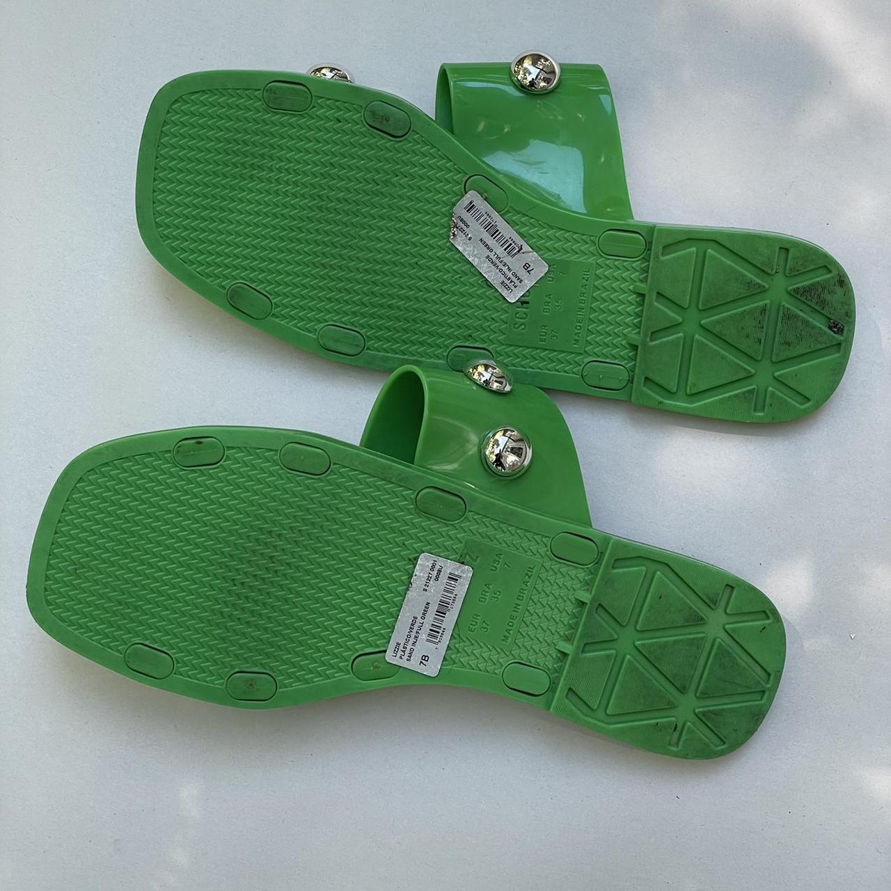 SCHUTZ brand lime green jelly sandals with Depop