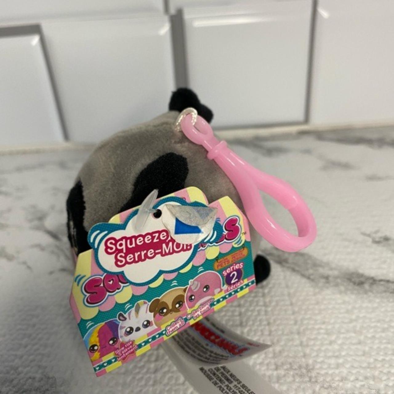 Squeezamals Blue Pug Dog keychain BNWT Depop