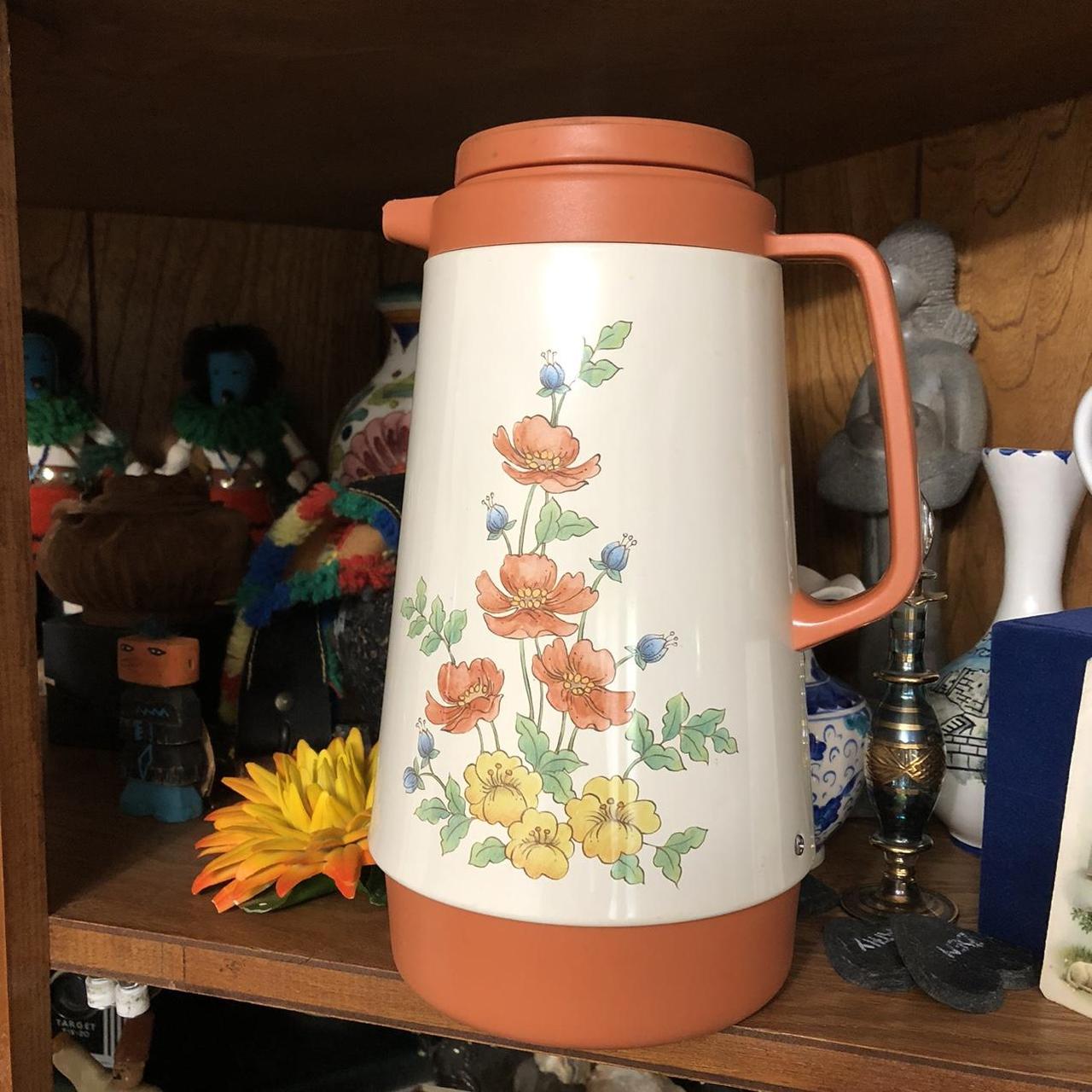 Vintage Floral Thermos Carafe 