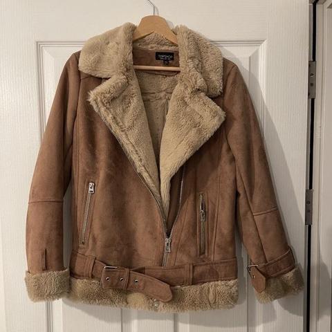 topshop aviator jacket suede