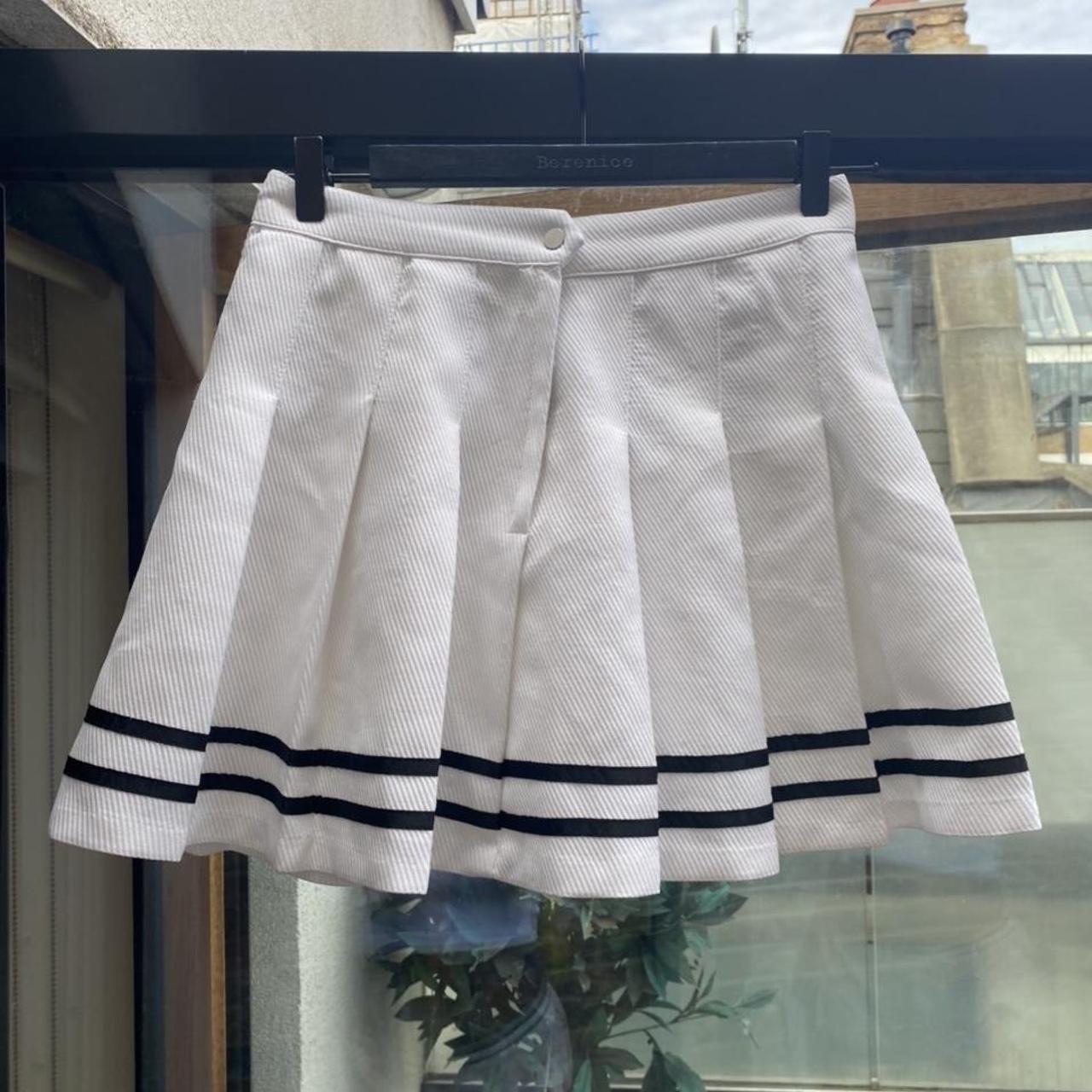 Sweet Pleated Skirt Women Preppy Style Mini High... - Depop