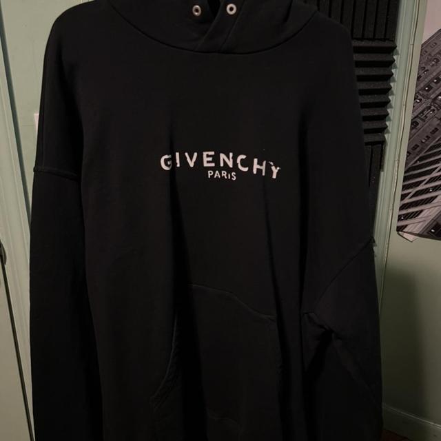 Givenchy Men's Black Hoodie | Depop