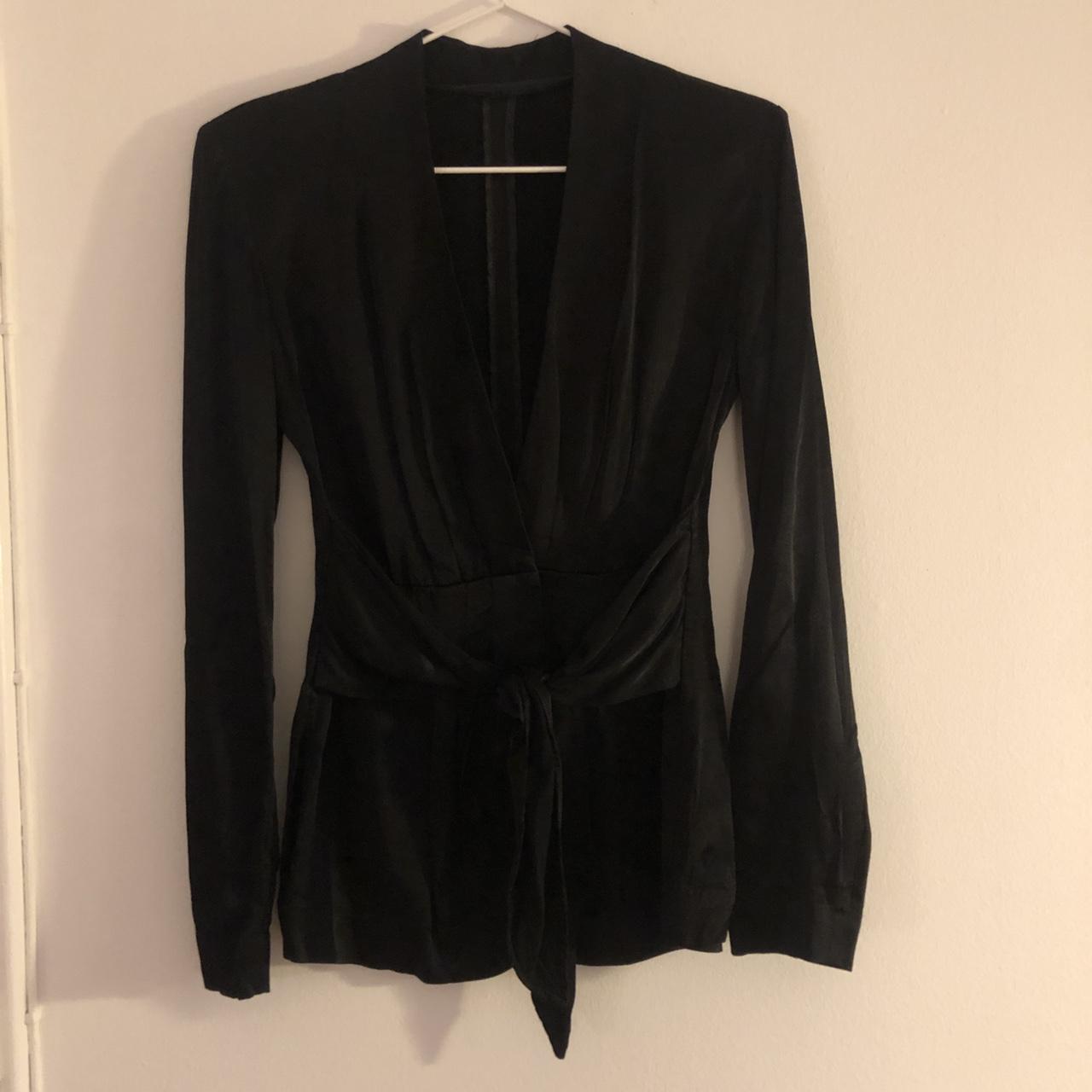 & Other Stories black satin jacket in size EU... - Depop