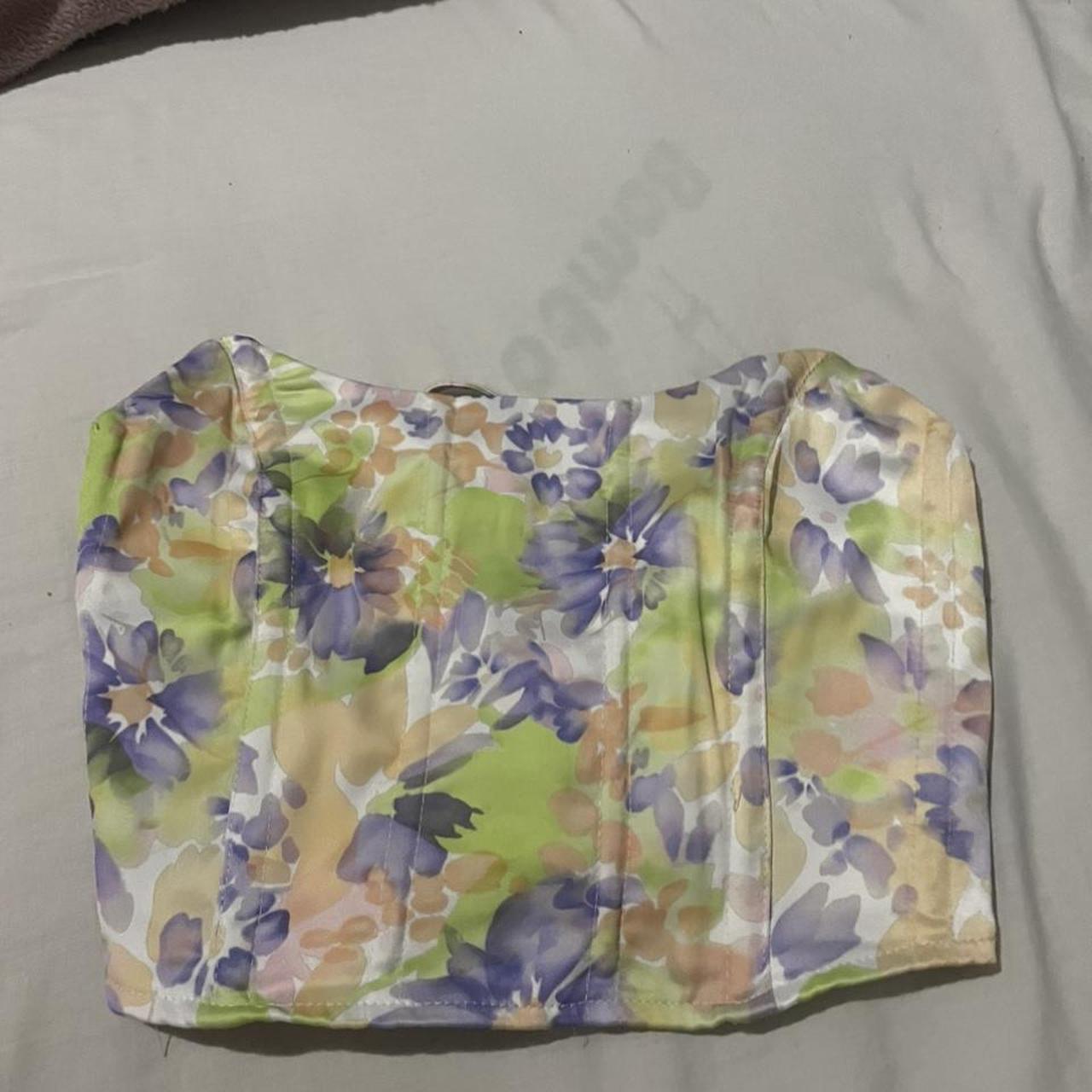 Glassons flower corset Size 6 Worn few times... Depop