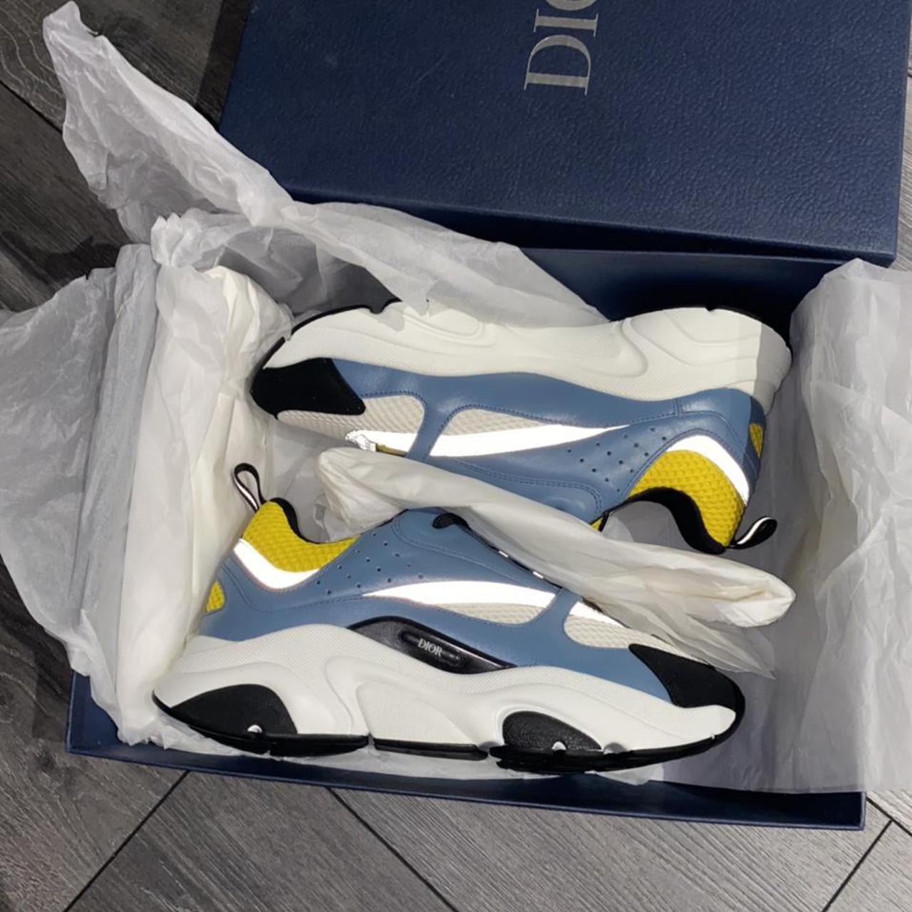 Dior Men's Blue and White Trainers | Depop