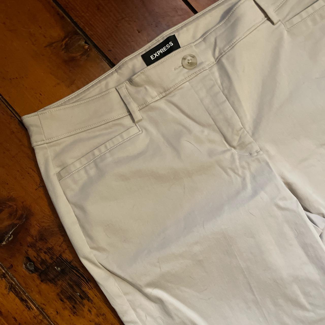 Express Khaki colored dress pants. Straight leg,... Depop