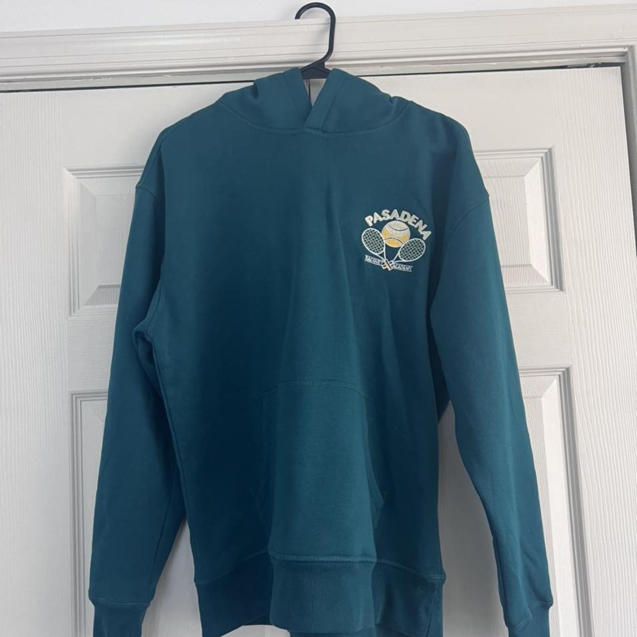 Primark Men's Green and Yellow Hoodie Depop