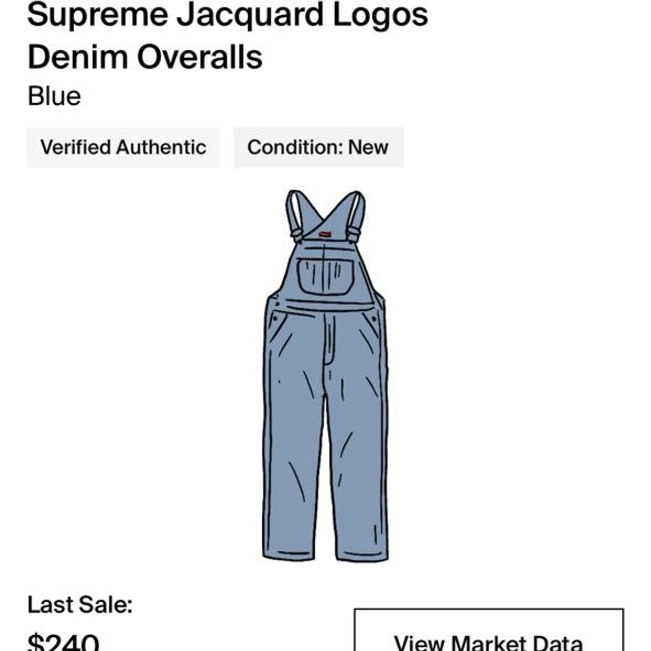 Supreme Jacquard Logos Denim Overalls