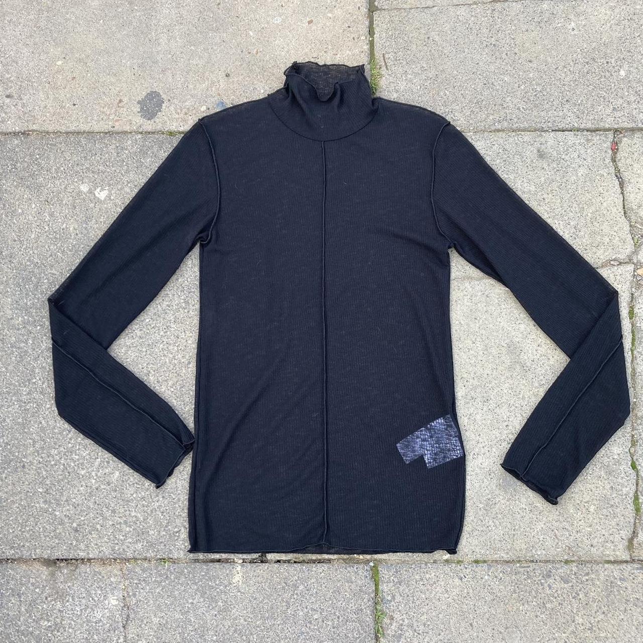 Black sheer jumper ADVERTISING FOR A FRIEND pls... Depop