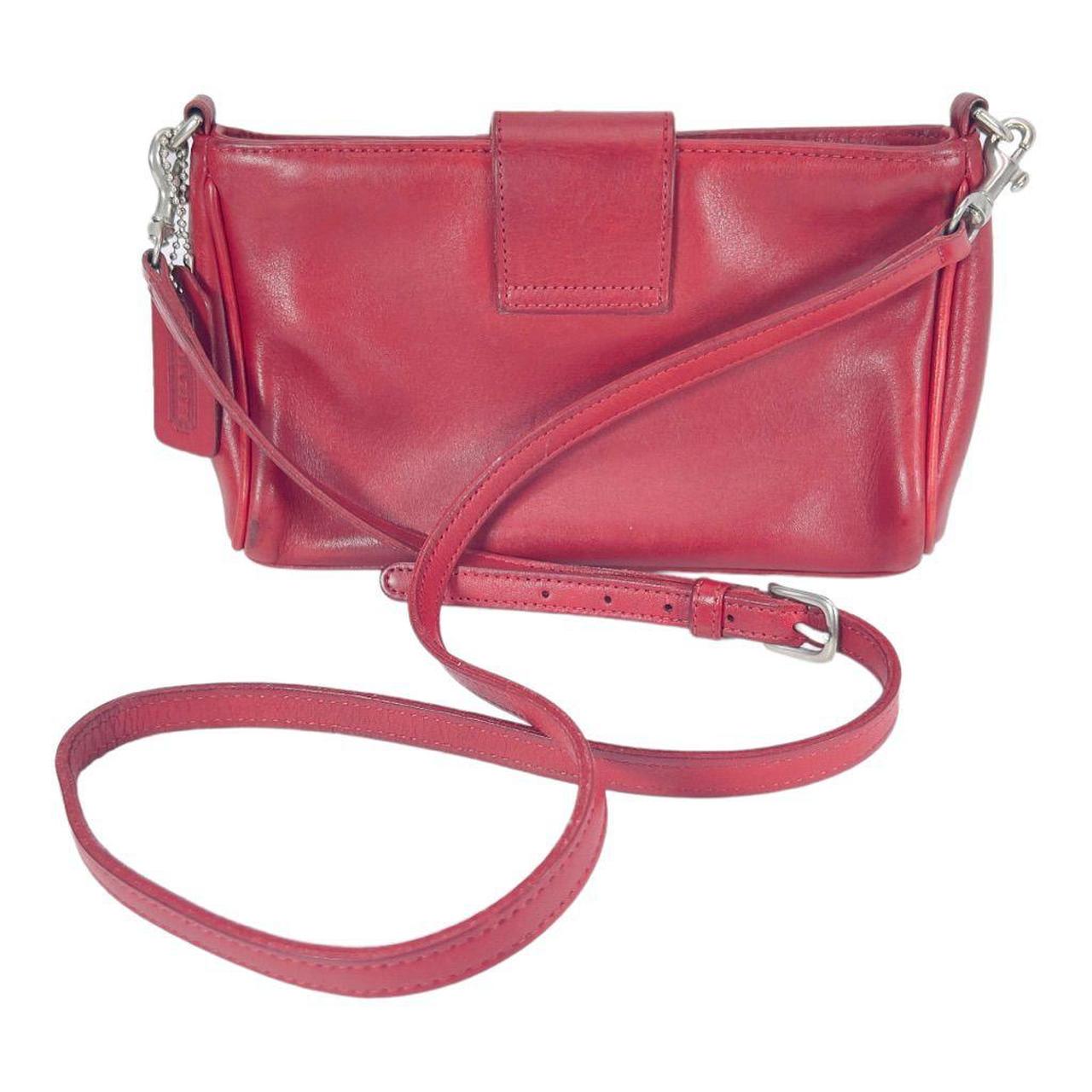 Vintage Coach Red Crossbody Purse Style 9154 Handbag... - Depop