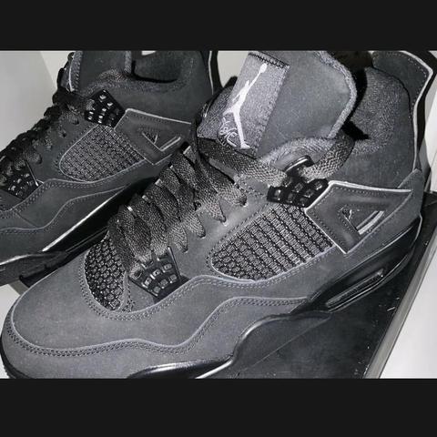 Jordan 4 Black Cats (NO BOX) #jordan4 #black #new #ds - Depop