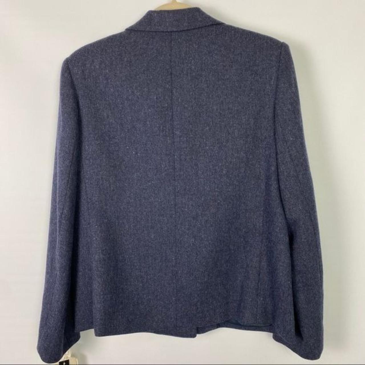 Vintage John Meyer Blue Wool Button Up Blazer Jacket... - Depop