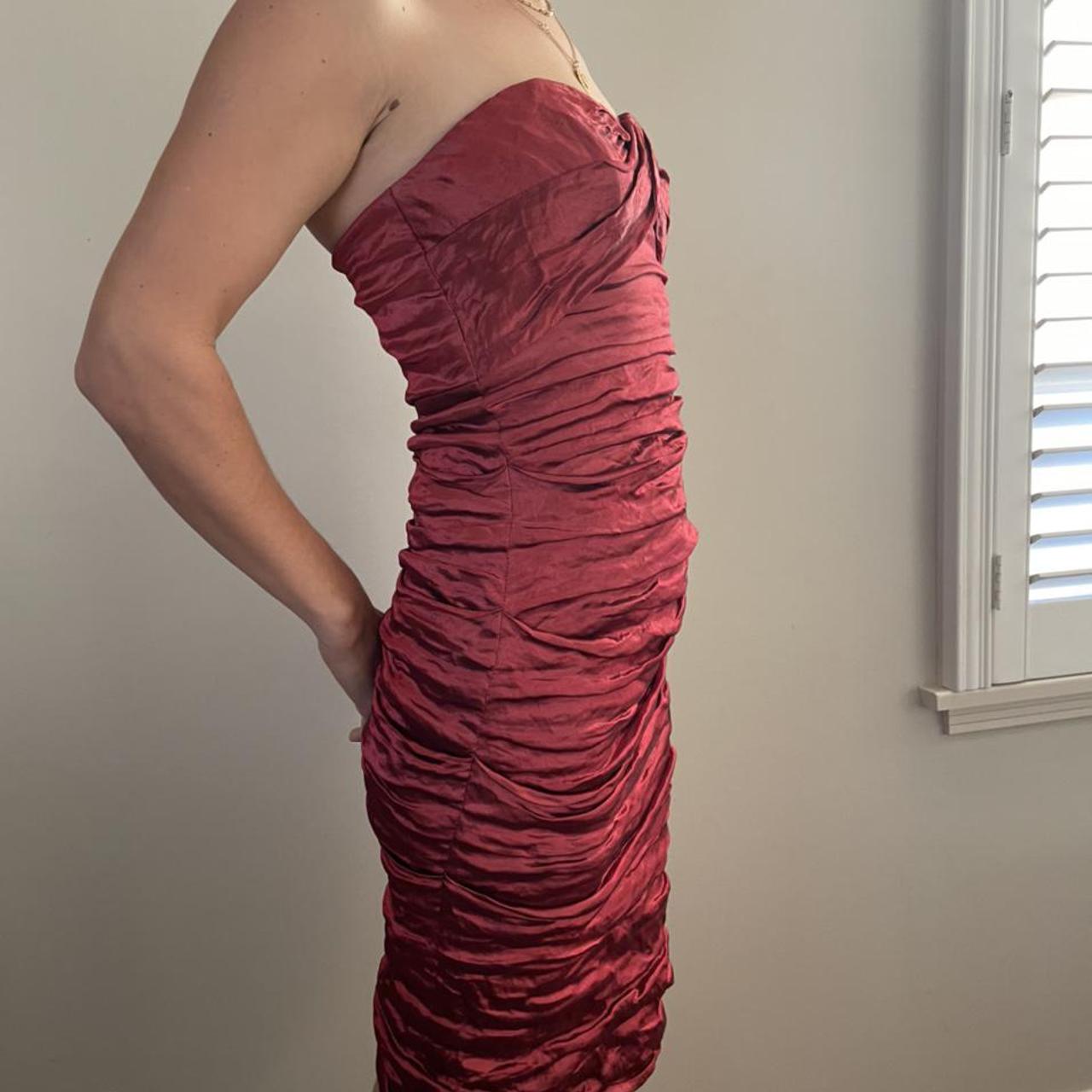 Nicole Miller Strapless Red Dress