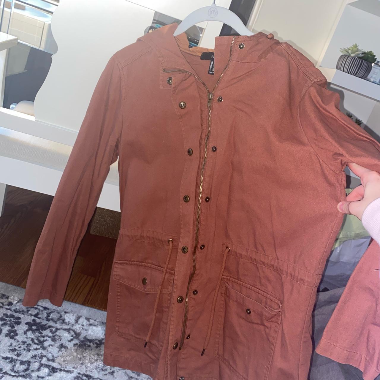 Burnt Orange denim jacket from Forever 21 Length of