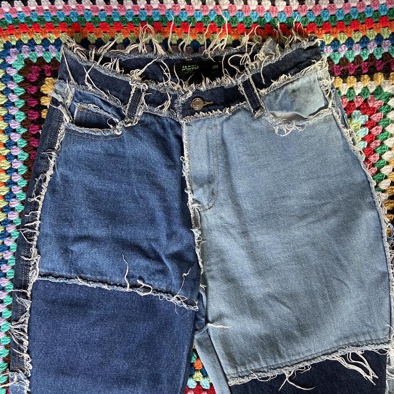 Jaded London patchwork jeans, only been worn a... - Depop