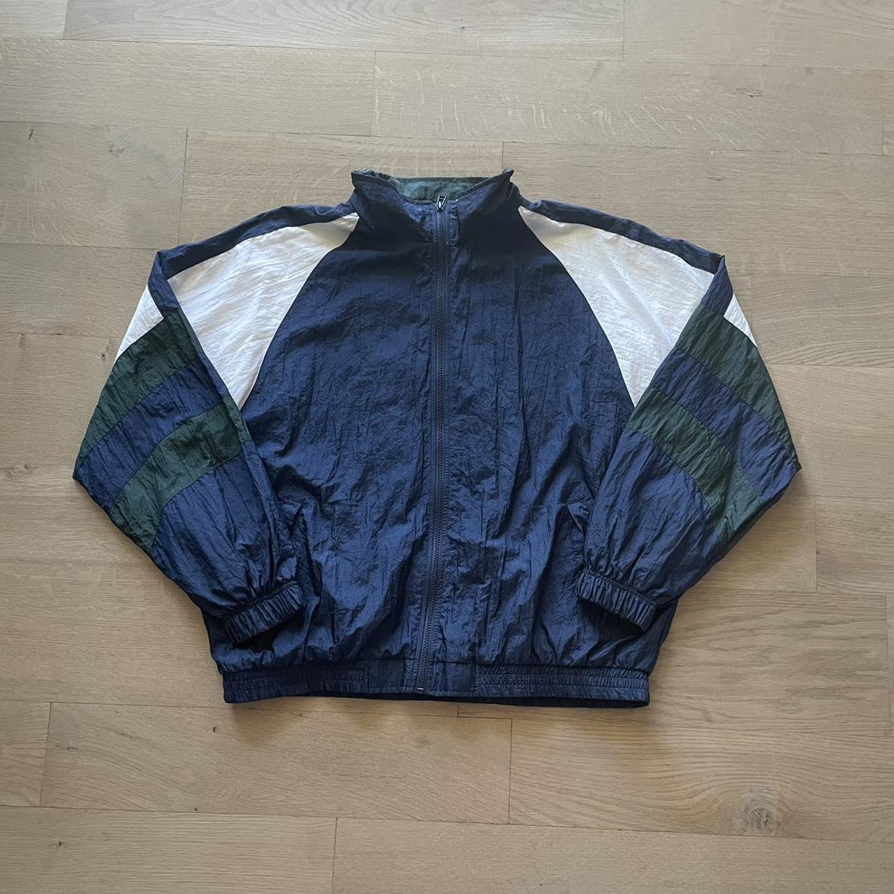 Men's Navy and Green Jacket | Depop