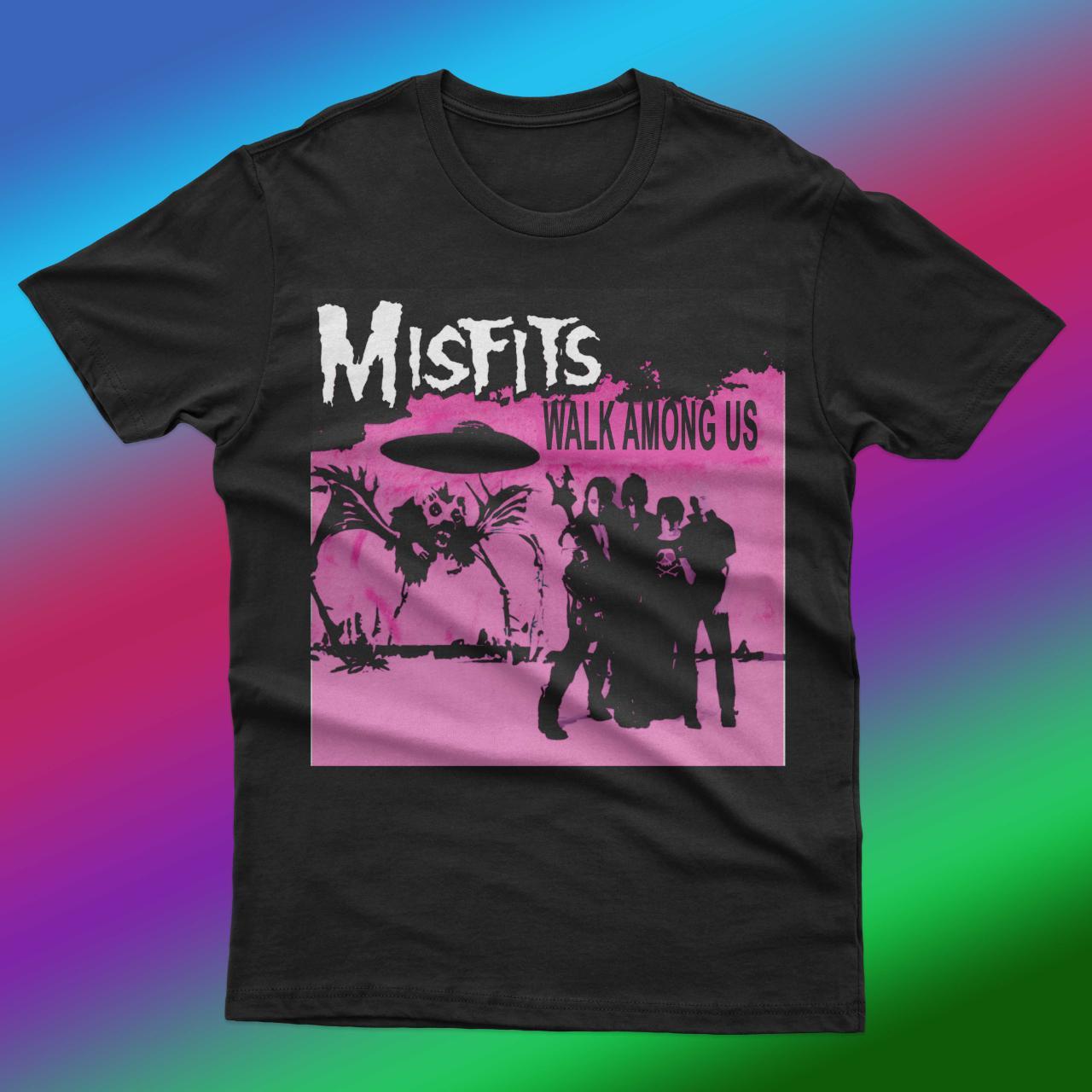 1980s THE MISFITS WALKING AMONG US ALBUM 1982 TOUR T... - Depop