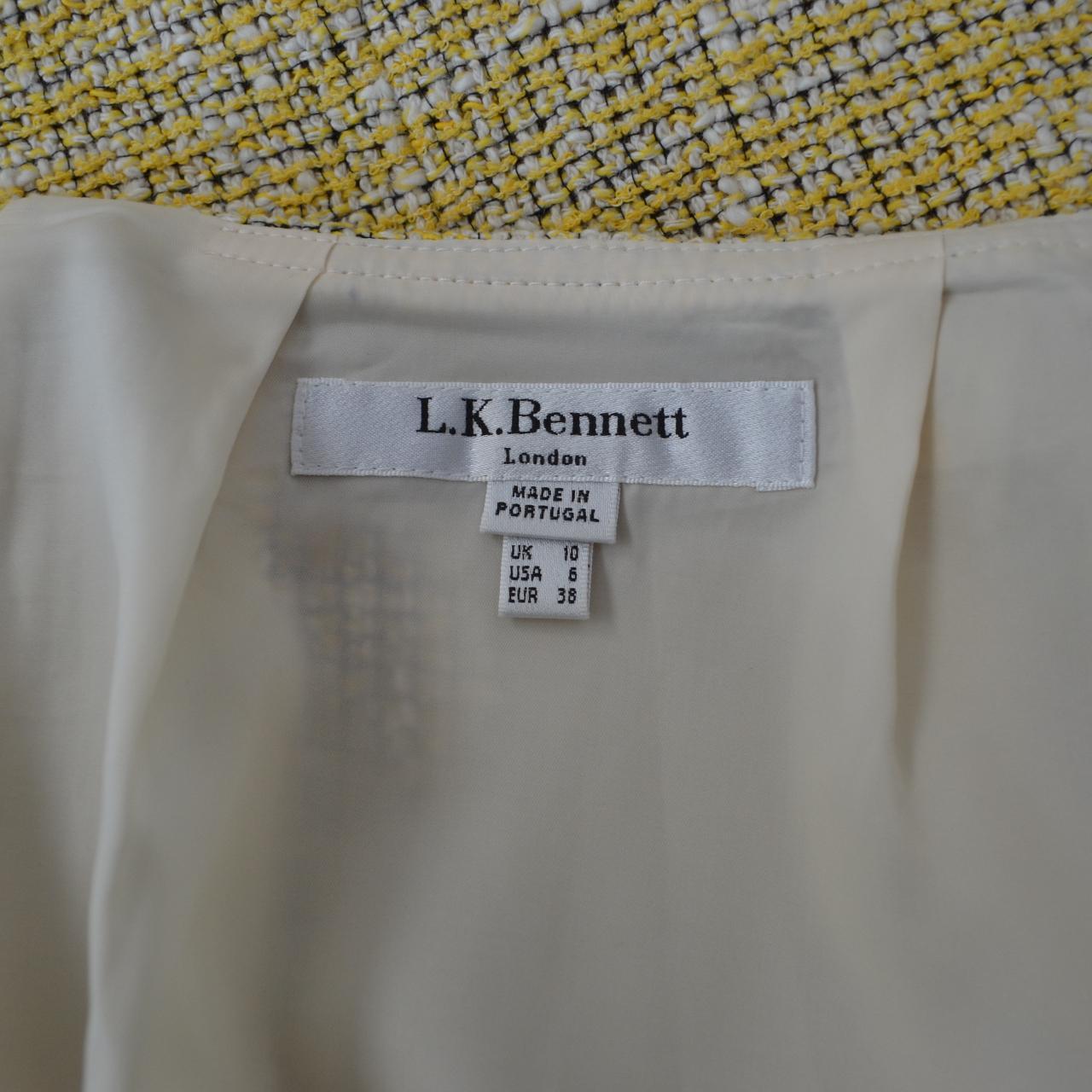 L.K. Bennett Women's Yellow and White Skirt (3)