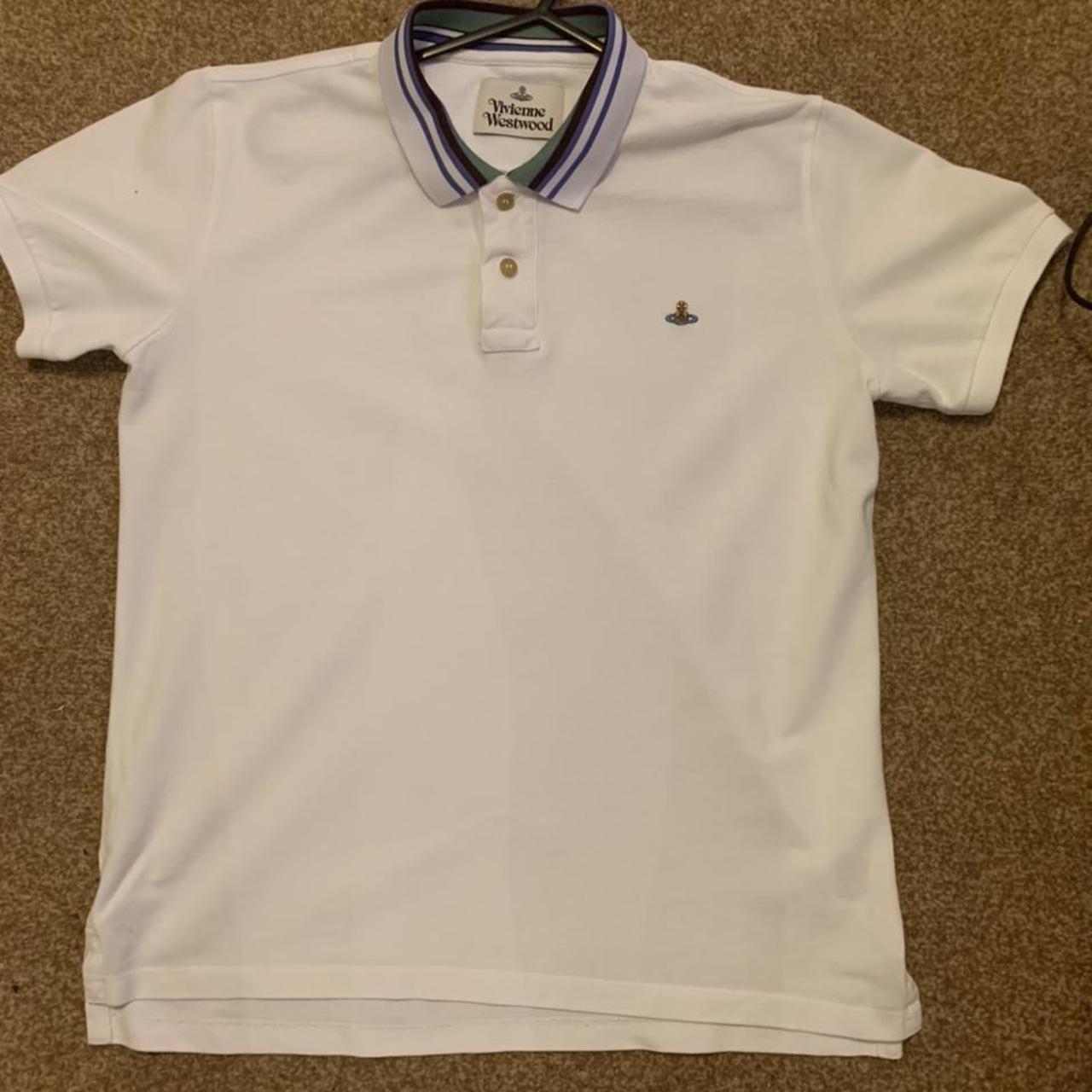 Vivienne Westwood polo shirt size medium but fits a... - Depop