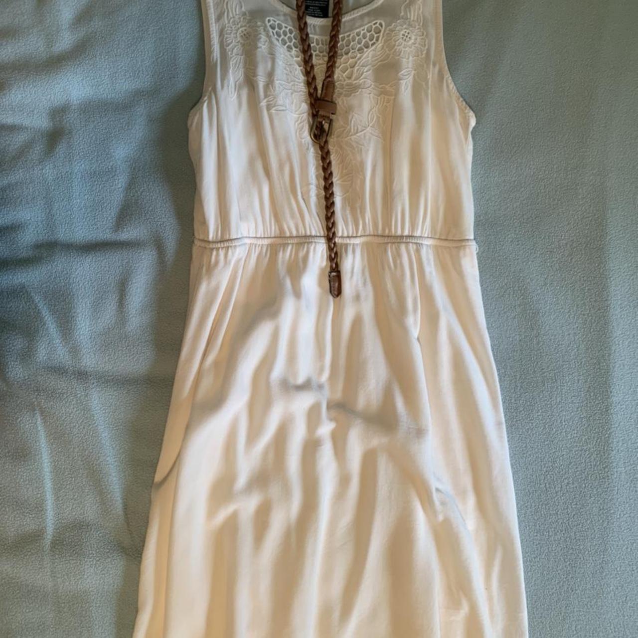 Paper doll #white knee length sleeveless #dress size... - Depop