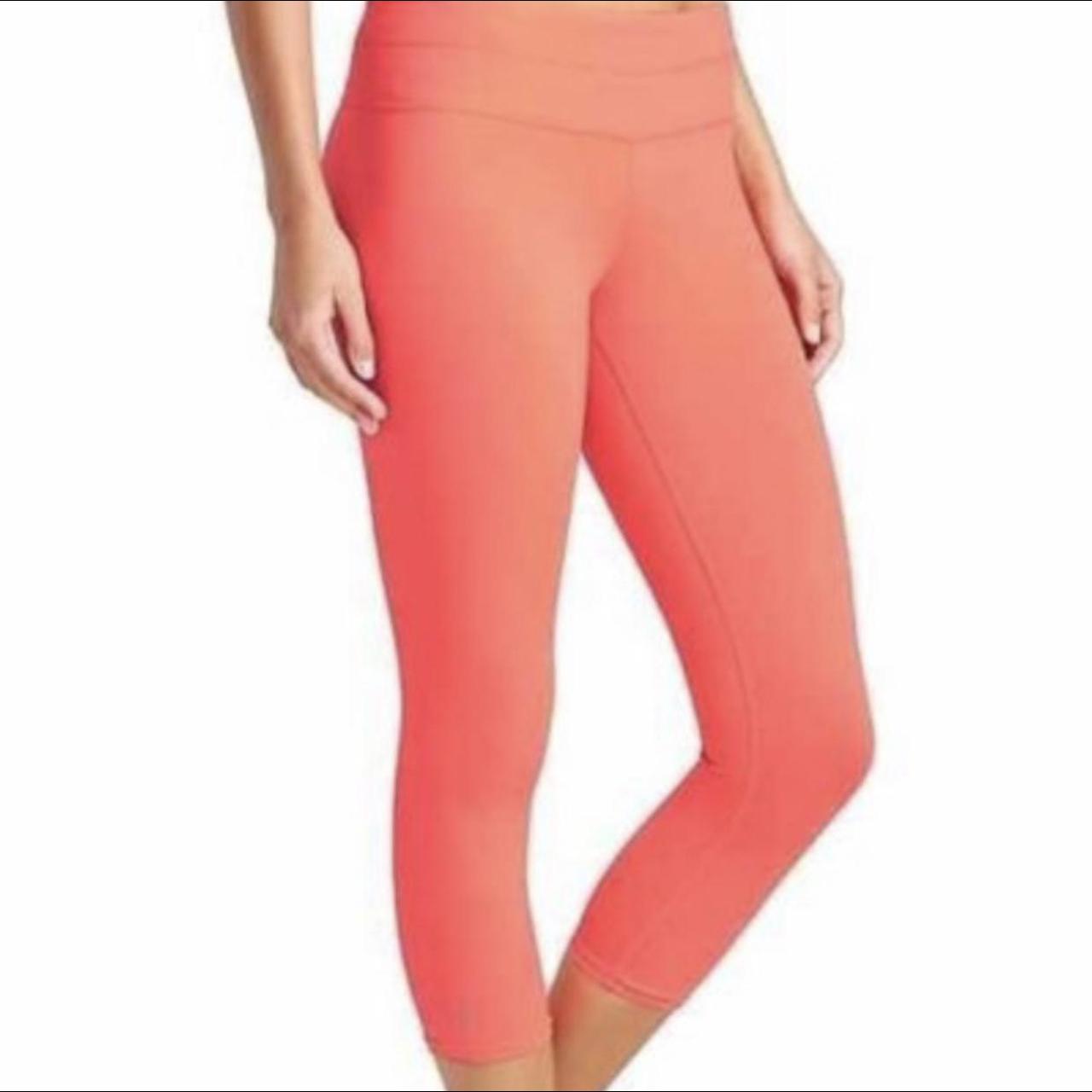 Athleta Women's Orange Leggings Depop