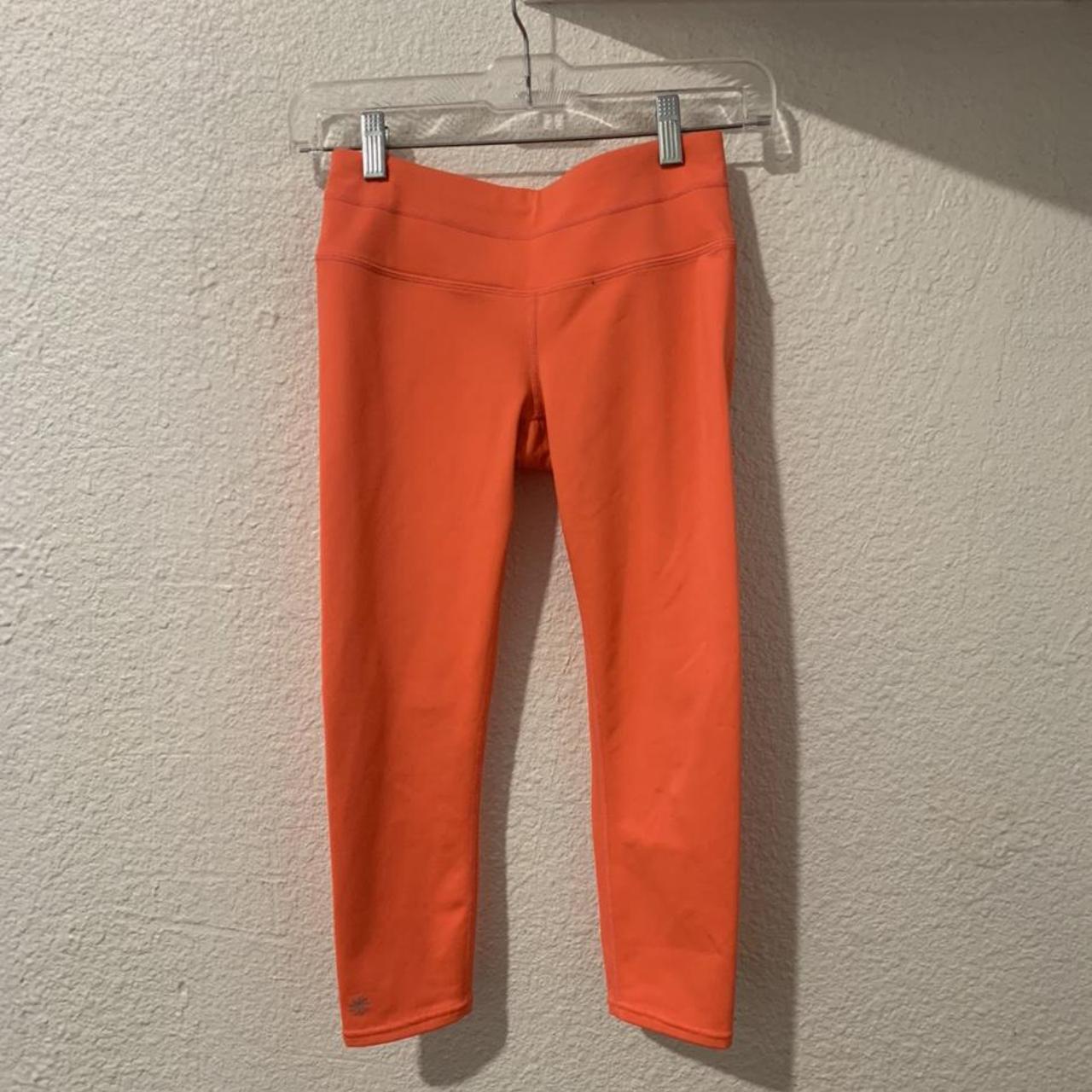 Athleta Women's Orange Leggings Depop