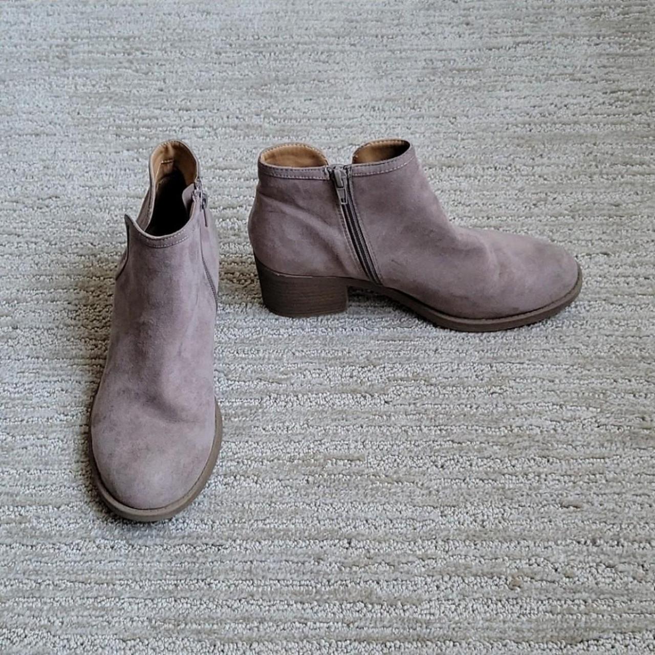 Qupid Suede Cut Out Booties Size About 7 Size:... - Depop