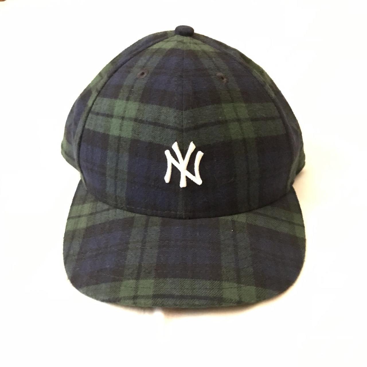 KITH New York Yankees Hat Kith x New Era Blue plaid... - Depop