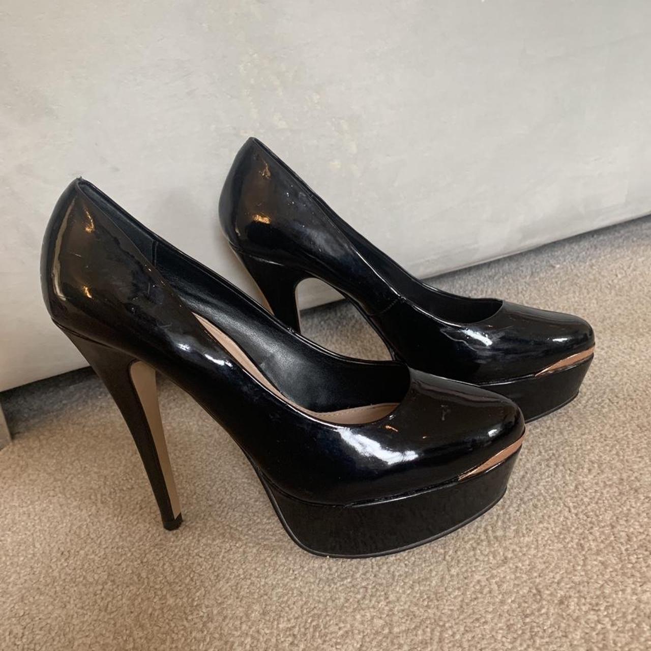 Kurt geiger black patent 2025 heels