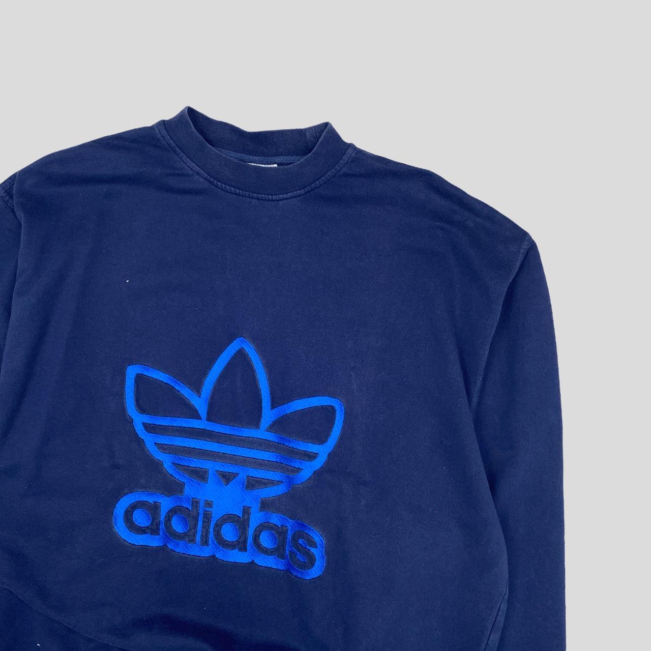 Vintage Adidas sweatshirt Navy colour way• quality... - Depop