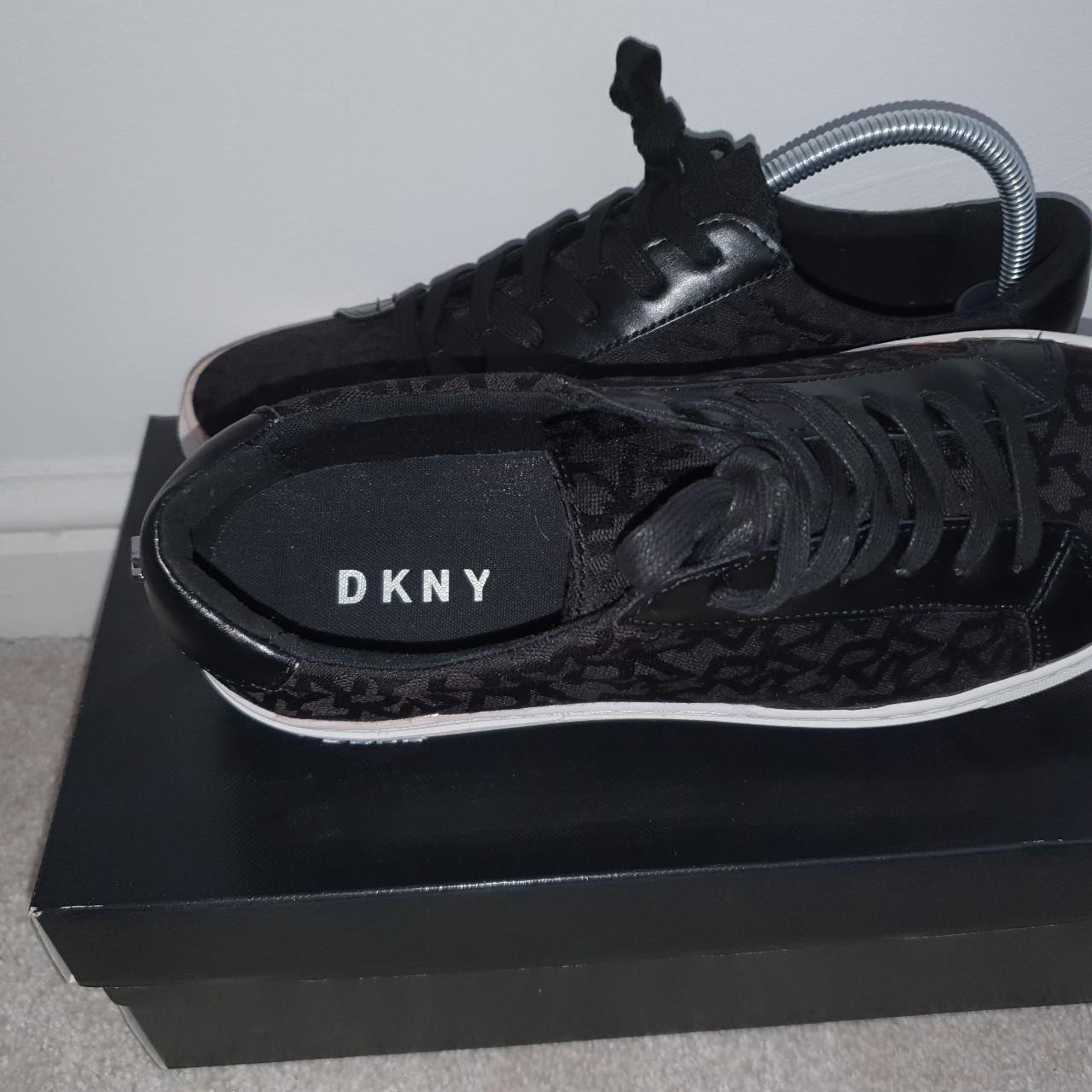 Black dkny womens trainers Size 6 Brand new in box... Depop