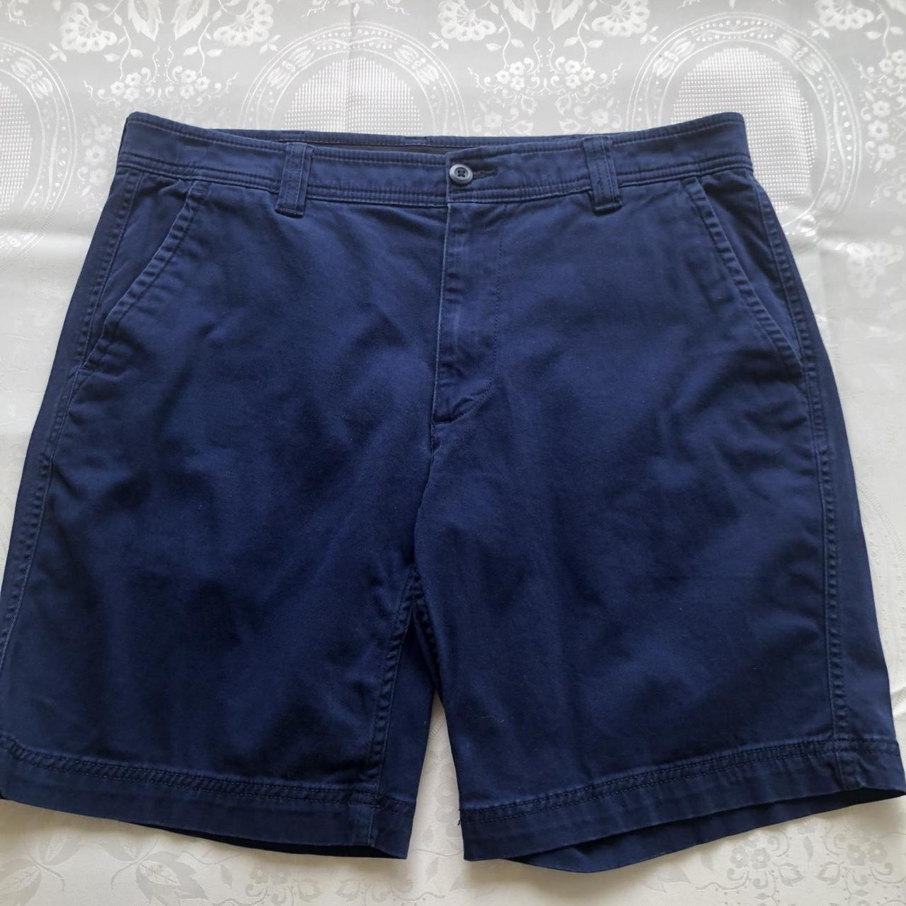 St. John's Bay Men's Blue and White Shorts | Depop