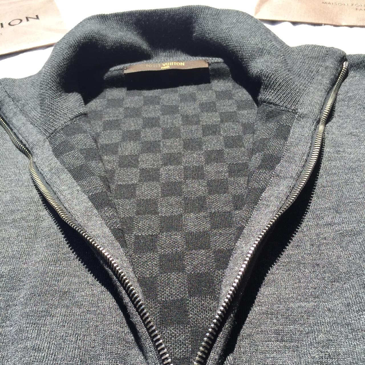 Louis Vuitton Damier Wool Zip-Through Cardigan