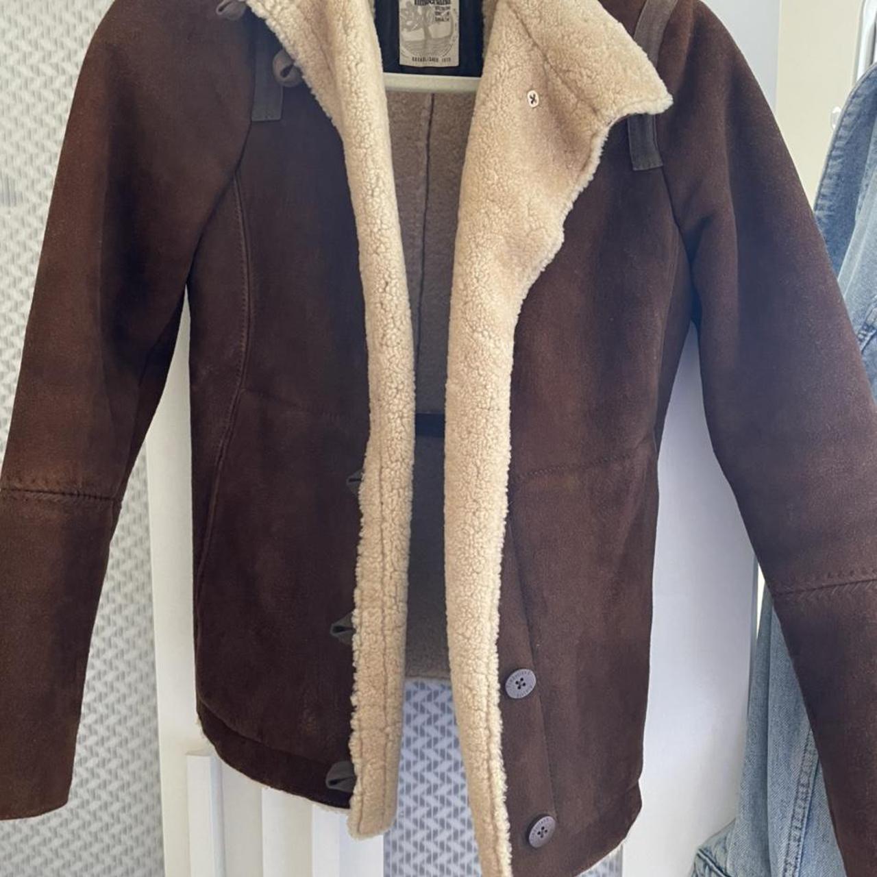 Vintage Timberland wool jacket 100% lambs wool... - Depop
