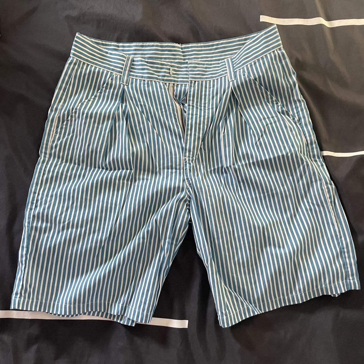 Stüssy Women's Blue and White Shorts | Depop